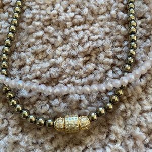 Rachel Lynn Chicago set of 2 crystal chokers